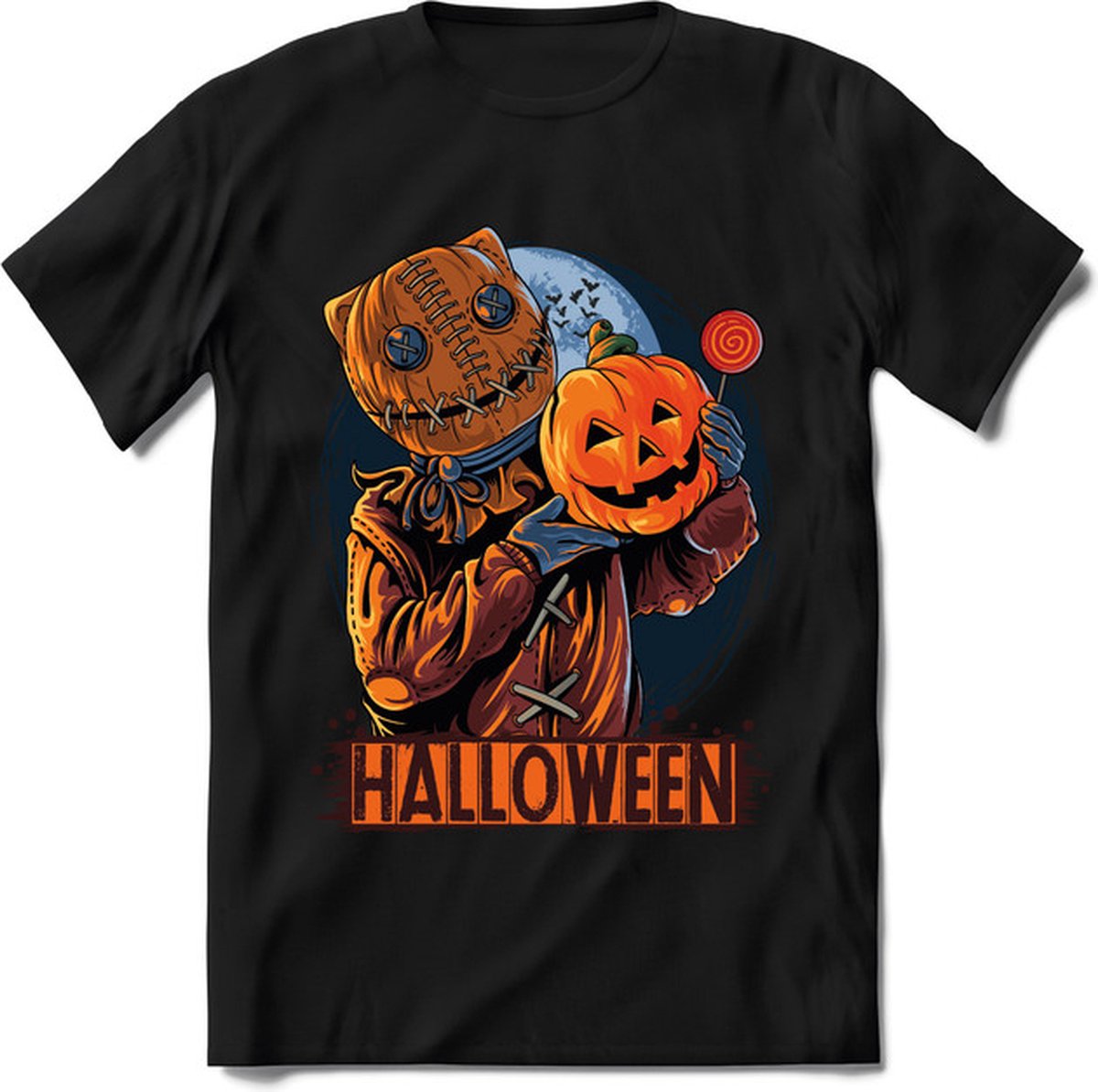 Halloween T-Shirt | Horror  Kleding Heren / Dames | Weerwolf , Monster , Vleermuis en Pompoen  Shirt |